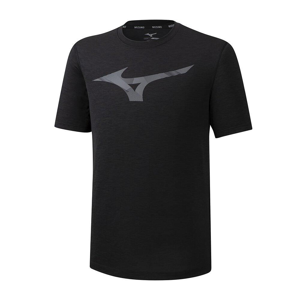 Men's Mizuno Running T-Shirts Black Core RB Graphic Apparel - J2GA013509